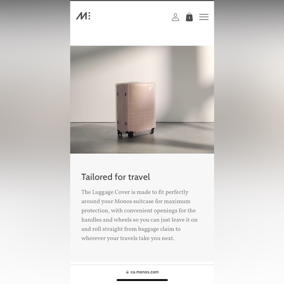 Monos Luggage Cover (check in medium) NEW BNWT - Picture 11 of 11